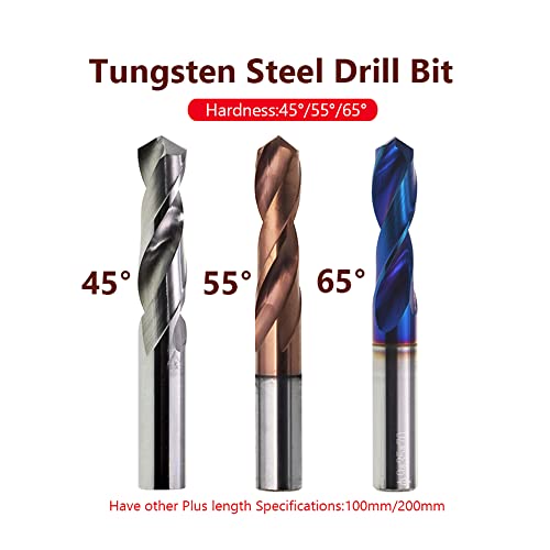 Broca de aço de tungstênio bit bit bit bits bit bits bit para ferramenta de aço inoxidável de liga dura, hrc65,7.2mm