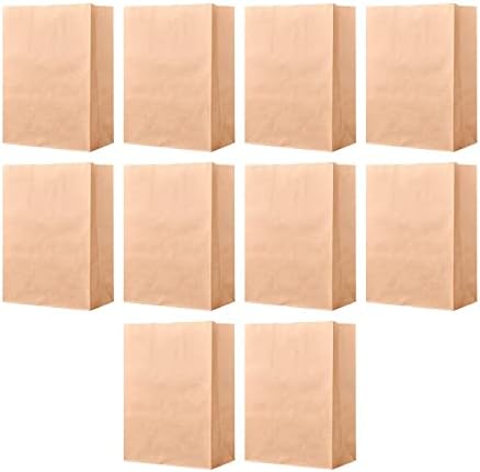 Milageto 10x Brown Kraft Bags de papel Multifuncional sacos de compras sanduíche sacolas de frutas