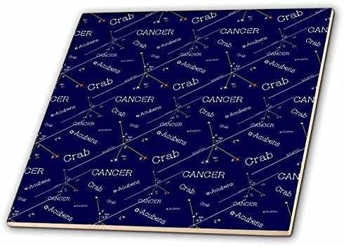 3drose zodiac Constellation Cancer ou caranguejo. Os acubens principais ou aplha -estrelas - azulejos