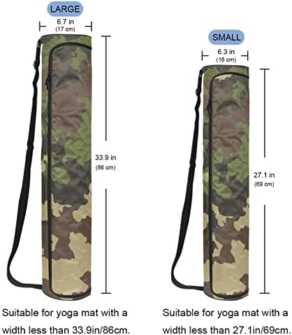 Saco de tapete de ioga, Exército de camuflagem verde Exercício de ioga transportadora de tape