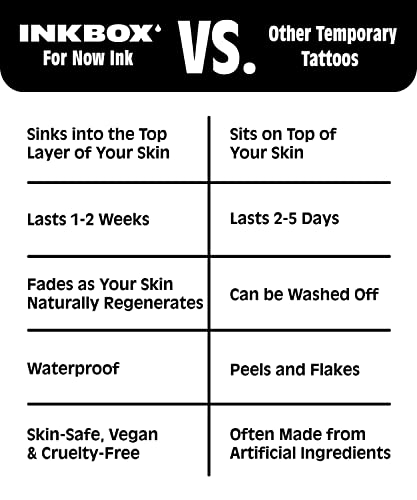 Tatuagens temporárias do Inkbox, tatuagem semi-permanente, uma tatuagem de temperatura resistente à água e fáceis