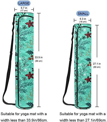 Bolsa de tapete de ioga Ratgdn, Christmas Snowflake Exercício de ioga transportadora