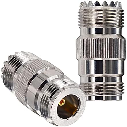 Boobrie 2pcs n fêmea a UHF fêmea SO-239 Adaptador coaxial RF N para SO-239 UHF fêmea Jack direto para a