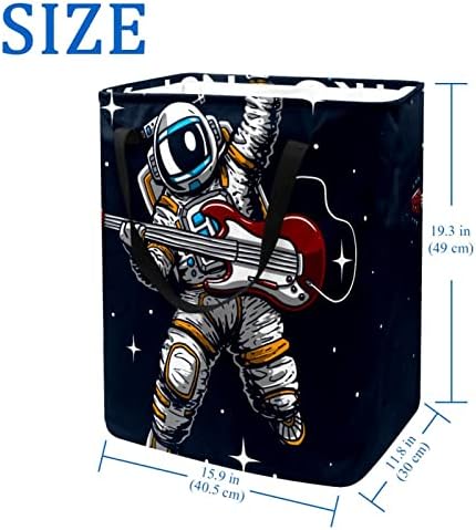 Funnamente Funny Astronaut Space Cartoon Print Print Collapsible Laundry Horse, 60L de lavanderia à