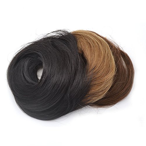 Cabelo natural amarra chignon pêlo sintético rosquinha dois pente de plástico fácil de pão rápido coque cabelo