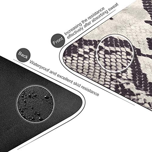 Alaza Snake Skin Grunge Yoga Mat Non Slip Fitness Exercition tapete, tapete de treino para ioga, pilates