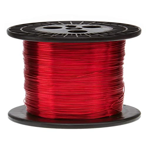 Fio de ímã, fios de cobre esmaltados pesados, 17 awg, 2 oz, 20 'de comprimento, 0,0482 de diâmetro,