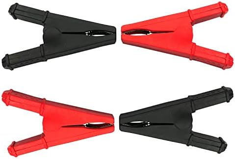 Fainwan 2Pairs Isolate Cart Battery Test Lead, 30A Proteção de clipes de clipes de crocodilo