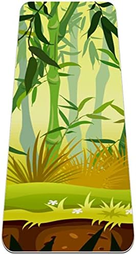 Yoga Mat Bamboo Forest Eco Friendly Non Slip Fitness Exercition tapete para pilates e exercícios de piso