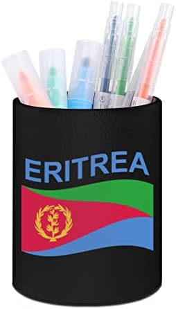 Bandeira da Eritreia impressa portador de caneta Lápis de copo para organizador de mesa copo de escova de maquiagem