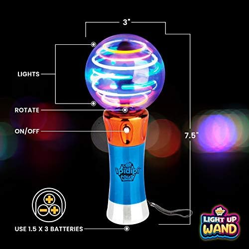 Varinha iluminada para crianças na caixa de presente - giro de brinquedo de LED para meninos e meninas, brinquedos