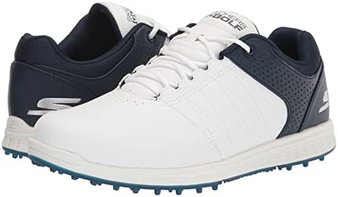 Skechers masculino masculino Sapato de golfe sem cheiro, branco/marinha, 10.5