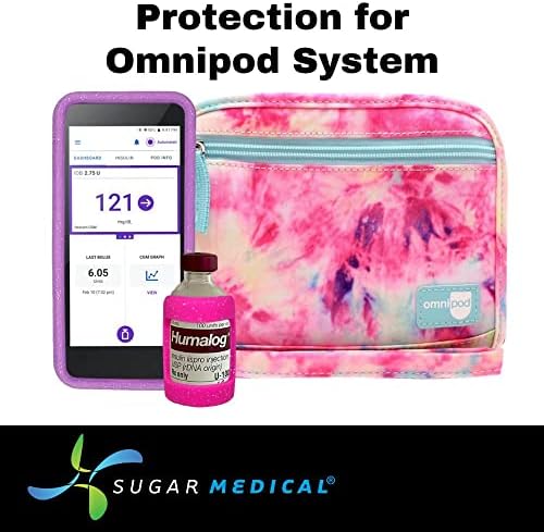 Caso de suprimento de Omnipod. Saco de suprimentos de diabetes feito exclusivamente para o Omnipod 5, Omnipod Dash ou Omnipod PDM. Cabe ao POD extra, tiras de teste, insulina, lancet e mais suprimentos diabéticos.