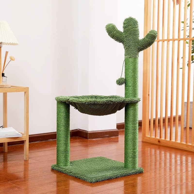 Postagem de arranhões de gato de cacto de Walnuta com Sisal Cat Scratcher Tree Toard com confortável