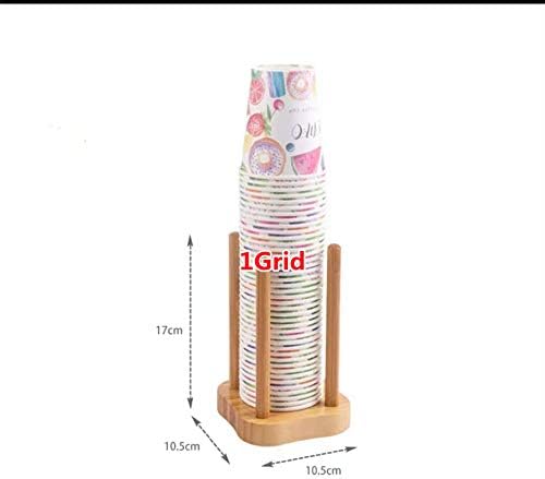 Dixie Cup Dixie Portador de copo saudável armazenamento de material de bambu e dispensador de copo de água mais