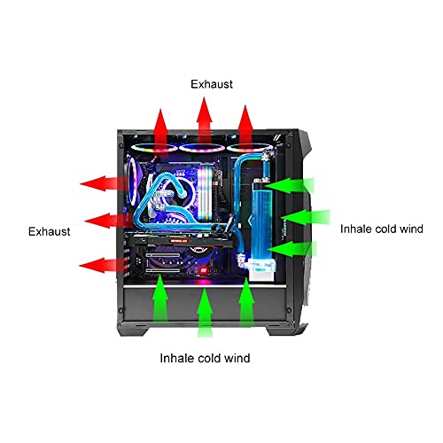 SDGH 120mm Fan de resfriamento de computador RGB PC CASA DE RADIADOR AJUSTÁVEL FABRA AJUSTÁVEL DO LED