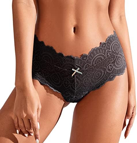 Tangas sexy de cordas G para mulheres de baixa subida de renda bordada calcinha floral estampada de vieira respirável