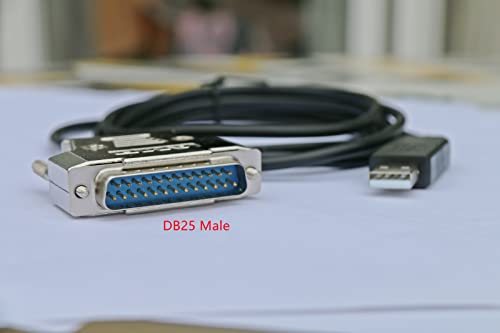 JXEIT USB a RS232 DB25 Cabo serial masculino para a impressora Epson TM-T88V ， Cabo de programação de driver de