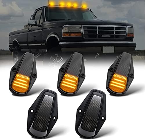 R&F AUTO 5PCS Smoked LED CAB TELHER LUZES COMPATÍVEIS COM F150 F250 F350 /F'ORD F-SERIES SUPER DURO CURCHUS