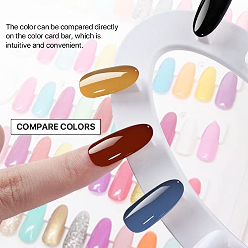 Livro de exibição em cores da unha, 120 cores gráfico de exibição de pregos em gel, kit de unhas, desmontar o snap no design de pregos, dicas de exibição polonês, bastões de amostra de cor esmalte com pregos de 120pcs