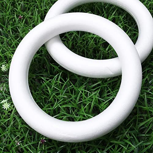 Cabilock 4pcs White Foam Wreath Rings Craft Foam Wreath Rings Foam Rings Greante de espuma Círculos Para