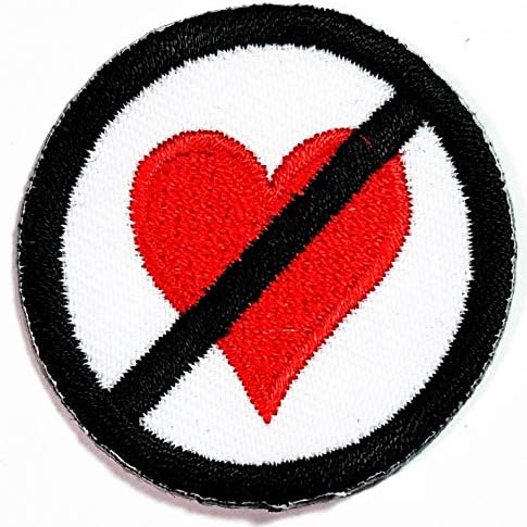 Tamanho uma vezx pequeno não! Amor Patches Moda Red Heart suprime o sentimento de uma pessoa de desenho