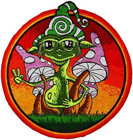 Imzauberwald shroom kobold ~ 7inch bordado psicodélico mago de cogumelo mágico