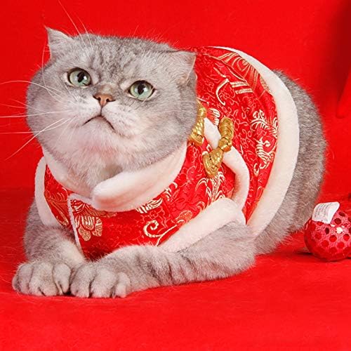 Seis Ano Novo Botões de Cat Botões Casar Cães Cheongsam Inverno Roupas de estimação Cole