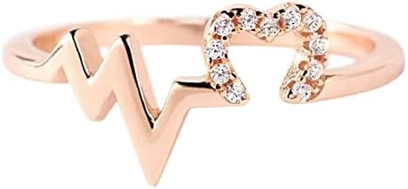 2023 New Wave Minority Love Women Moda Simples Rose Rose Gold Moda Ring Ring Moda Princesa Ring Ring